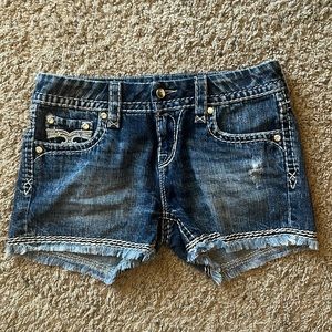 Rock revival jeans shorts- rhinestones